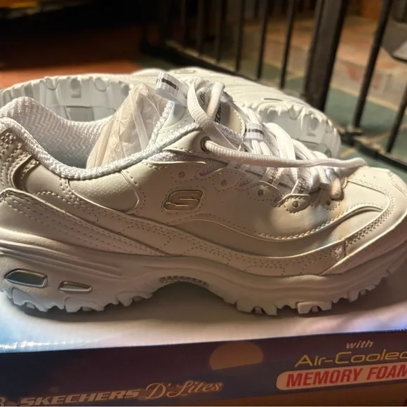 Skechers Women's All-White Sneakers - Picture 3 of 5